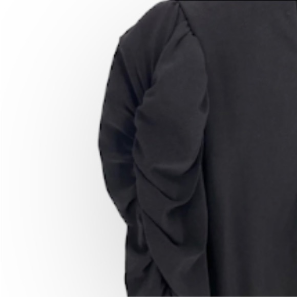 Tommy Hilfiger Ruched Waist Puffed Sleeve Midi Dress - Picture 7 of 14